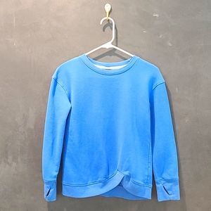 Girls All in motion blue sweater, size L.